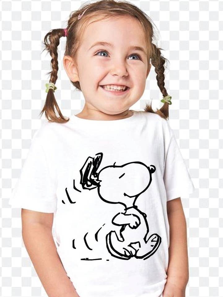 L1051 - SNOOPY grafisk t-shirt for engroshandel hos HARANG