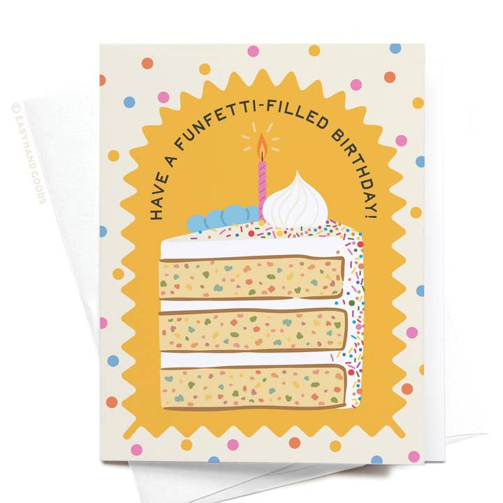 Funfetti-filled Birthday Greeting Card for wholesale by Easyhand Goods – formerly Onderkast
