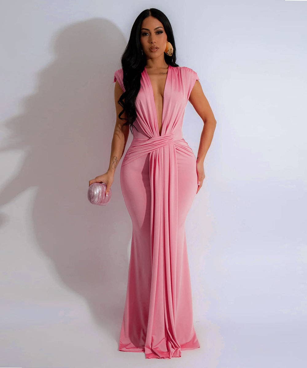 Aria Romance - Wholesale Formele jurk - Dames - Mouwloze Bodycon Midi Jurk20