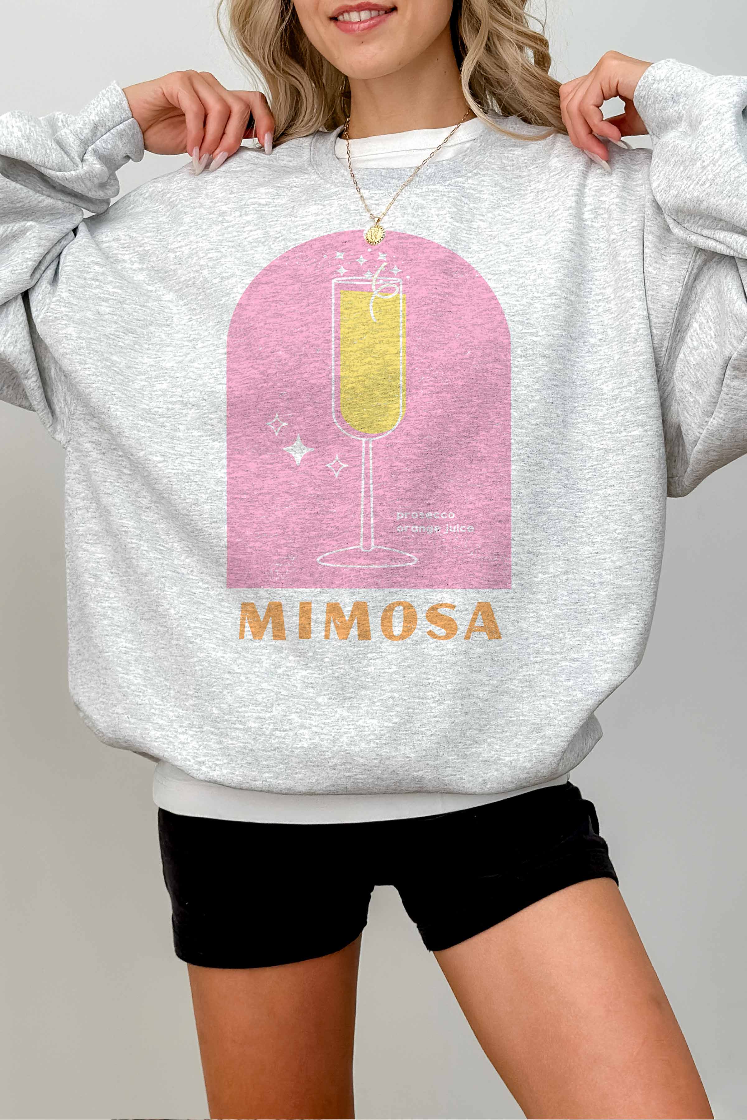 GOOD DAY STREET - Vendita all'ingrosso Felpa stampata - Donna - [G1979X-OSS]-FELPE OVERSIZE MIMOSA1