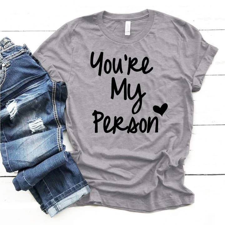 21 Threads – Engroshandel T-shirt med print - Dame – Du er Min Person Premium Unisex T-Shirt