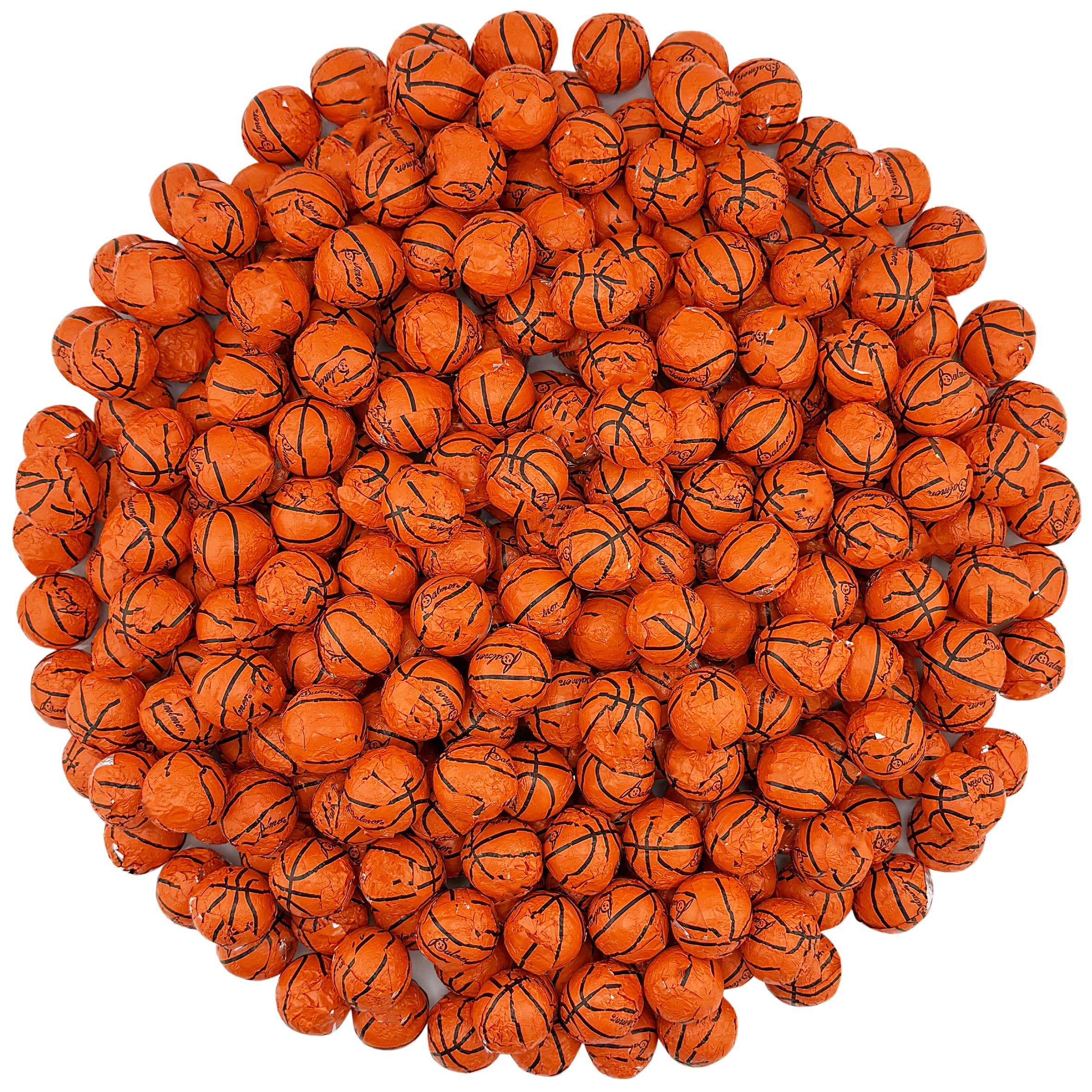 First Choice Candy – wholesale Chocolate-covered sweets – BASKETBALL MILK CHOCOLATE FOIL WRAPPED BALLS3
