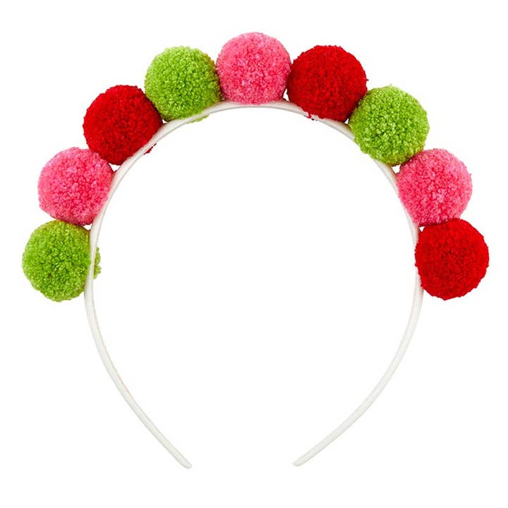 Pom Pom Headband - Holiday for wholesale by Slant Collections by Creative Brands