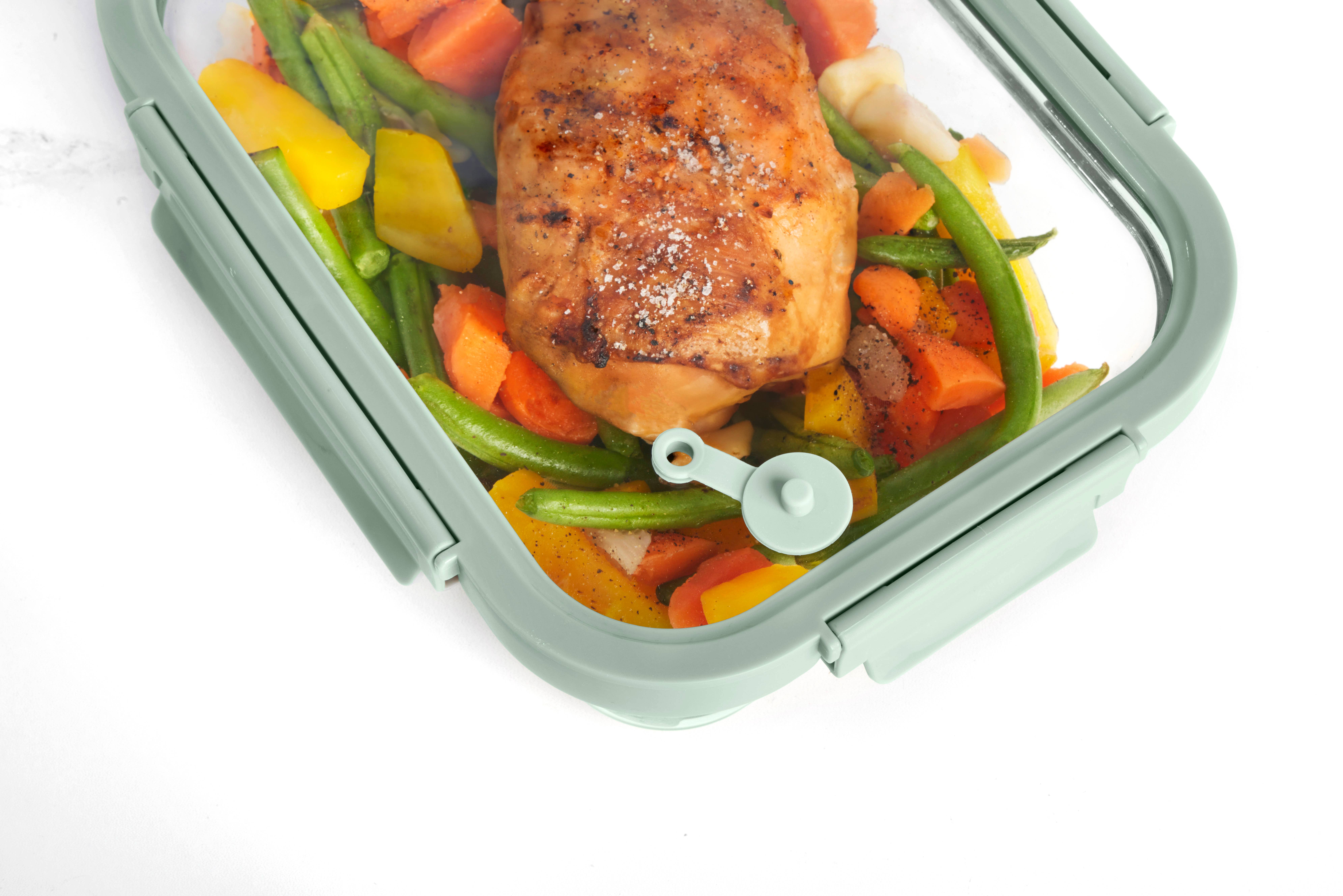 Core Home - Wholesale Food Storage Container - 51.4oz Glass Food Storage Container w/ Glass Vented Lid2