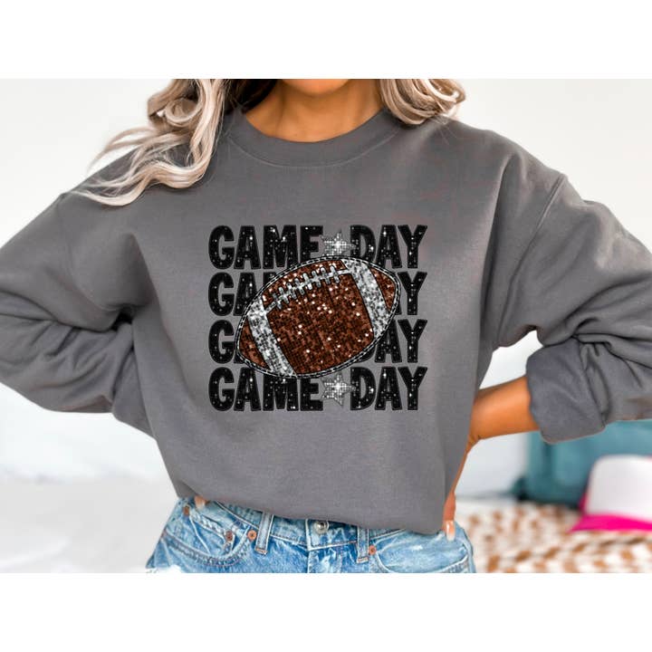 Chandail à sequins en fausse fourrure pour les matchs de football pour la vente par Gia Gifts Boutique