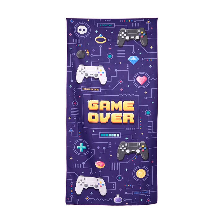 Game Over Microfibre Beach Towel for wholesale by Puckator Ltd