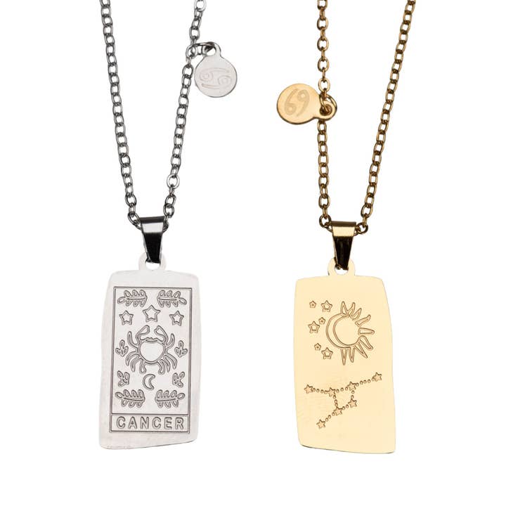 Down To Earth - Vente Colliers à pendentif - Carte de tarot Zodiac et collier d'astrologie28