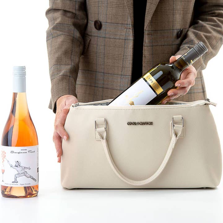 Cool Clutch Pty Ltd - Wholesale Wine Tote - Milla Cool Clutch (Cream) 2 Bottle Cooler bag