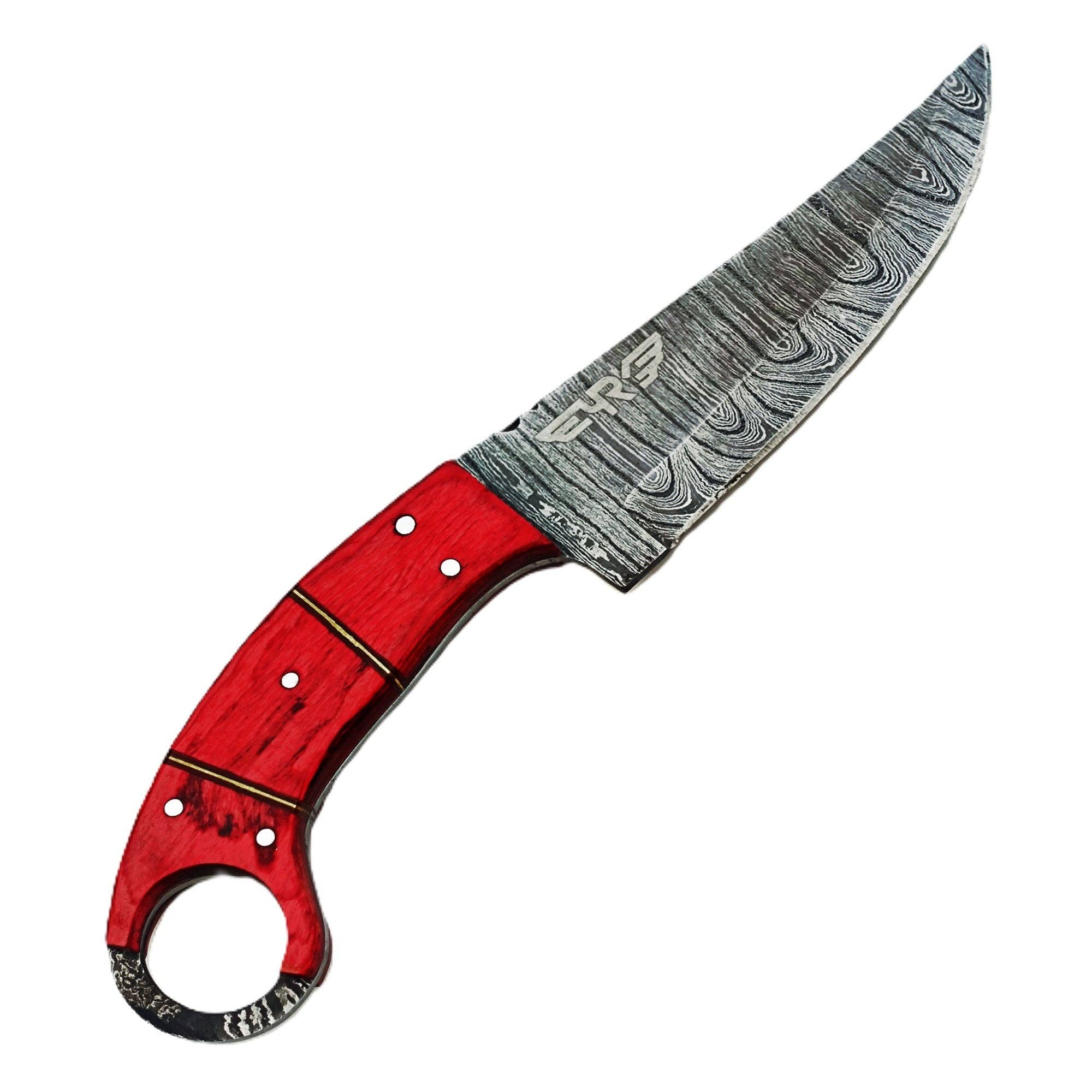 Ruddock Bros. LLC - Wholesale Pocket Knife/Holder - The Cardinal  - Ring Handle Utility Knife - Damascus Steel2