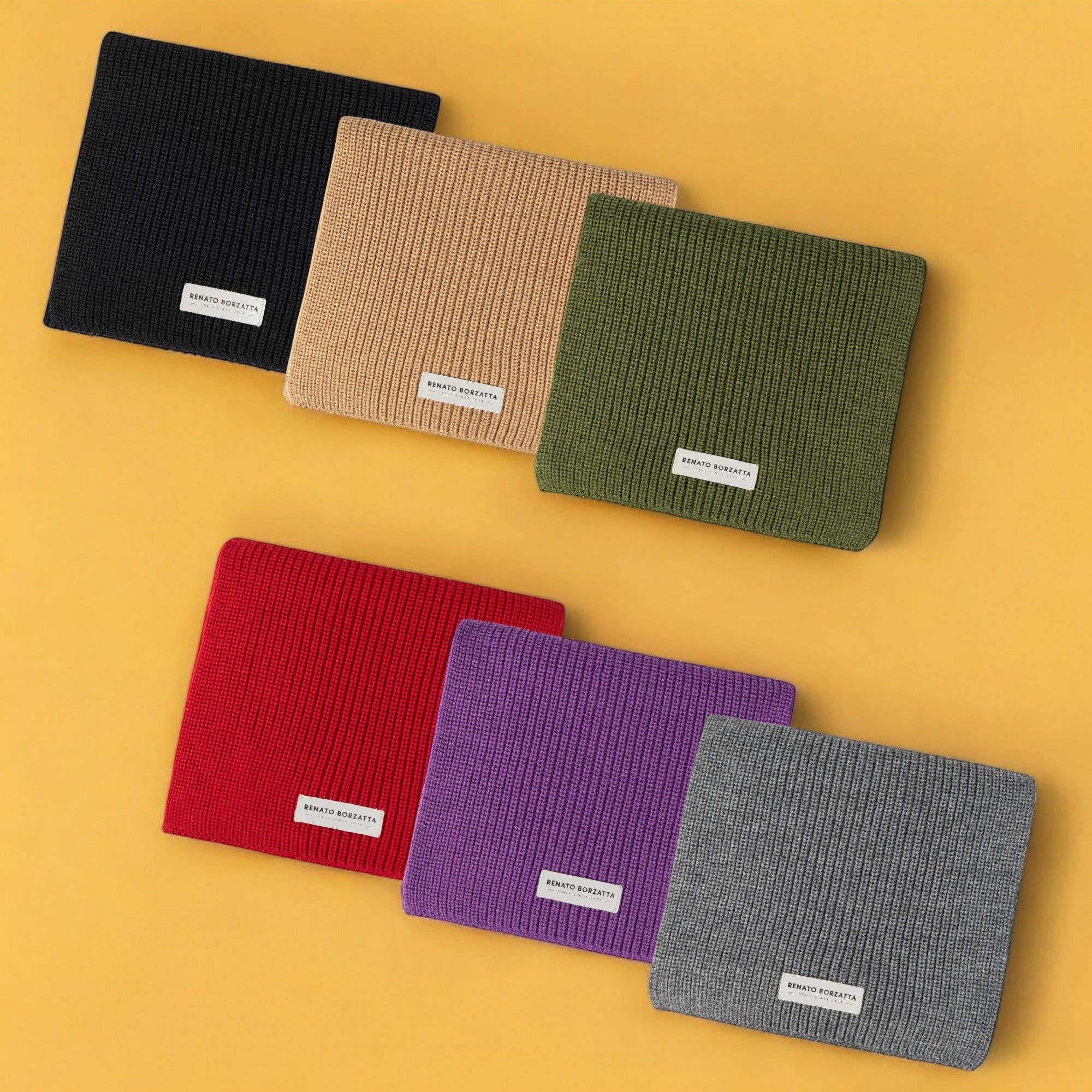 Kaili mood / RENATO BORZATTA - Italy since 1978 - - Wholesale Scarf - Unisex - RB5002F | CERVINO Knit Scarf Wool Blend Made in Italy. Color Gray Melange - One Size2