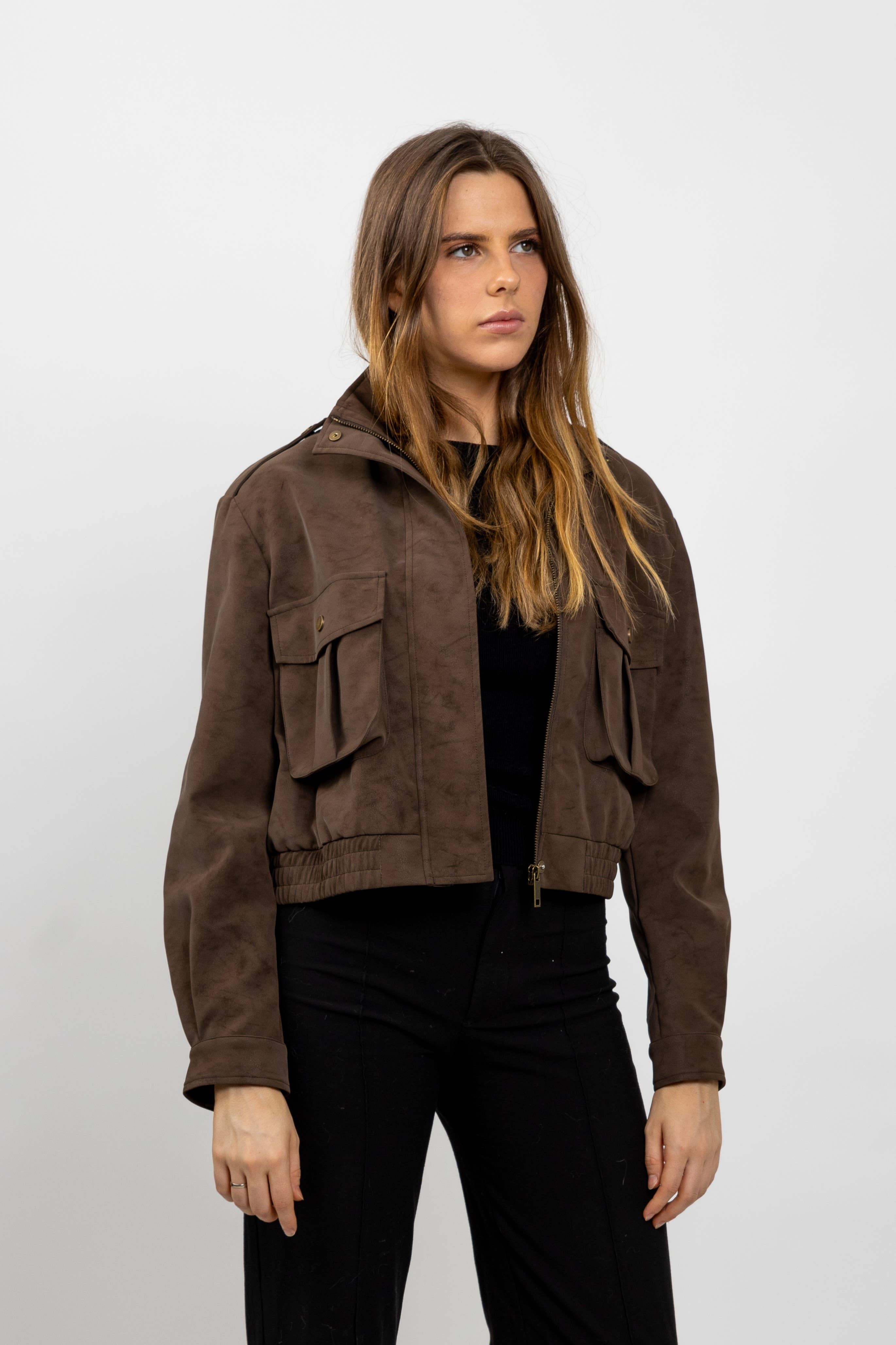 KZELL PARIS - Wholesale Jacket - Women's - WATERPROOF SUEDE-EFFECT SHORT JACKET5