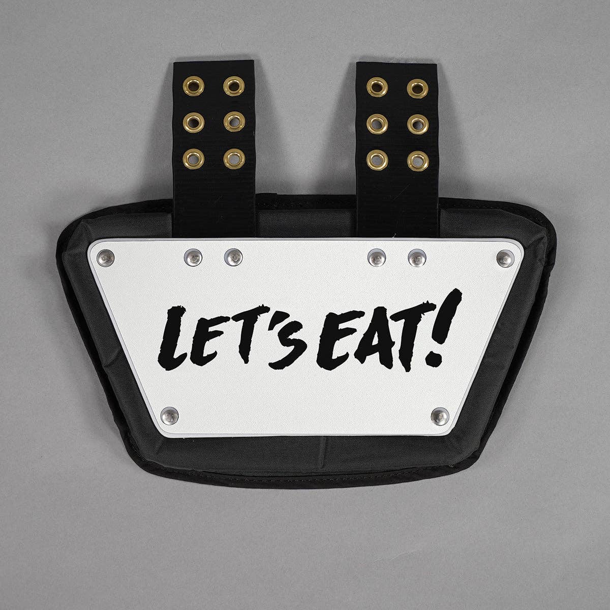 White Let's Eat Sticker for Back Plate for wholesale on Faire15