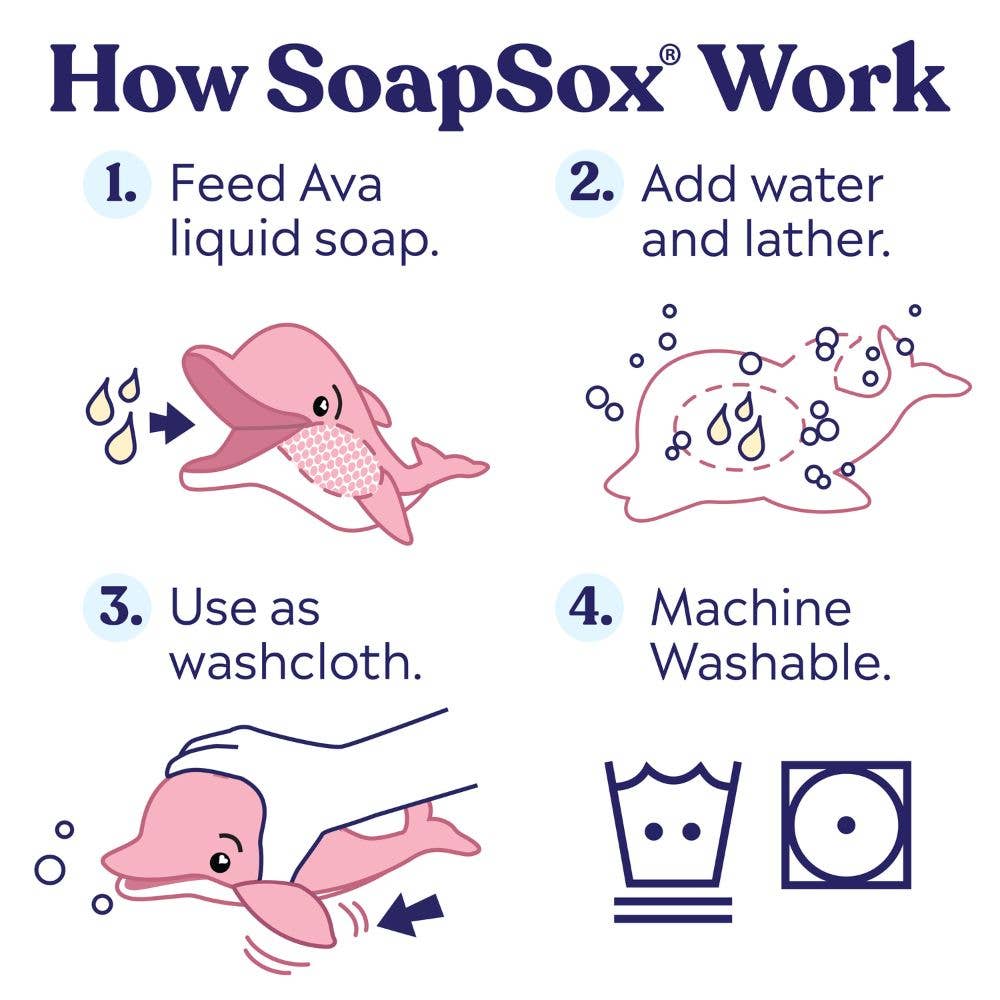 SoapSox – wholesale Badleksak - Baby – Delfinen Ava1