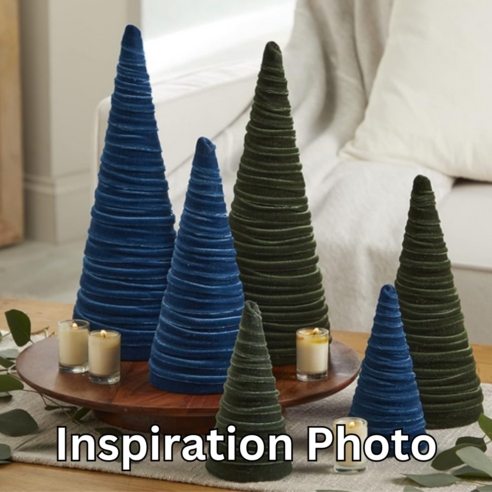 Your Heart's Content - Wholesale Decorative Tabletop Object - Trees Velvet Large, Minimalist Mantel, Spring Tablescape12