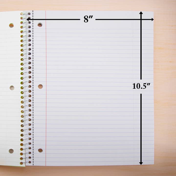 BAZIC Products - Wholesale Notebook - Notebook Spiral W/R 3-Subject 120 Ct