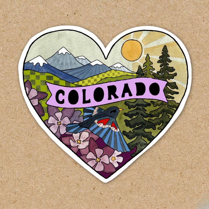 Sticker Girl - Wholesale Sticker - Colorado Heart Vinyl Sticker0