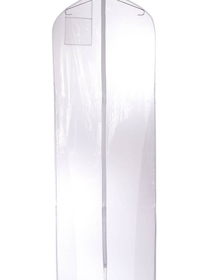 72" Clear Plastic Bridal Gown Covers - Pack of 12 for wholesale by Store Supply Warehouse