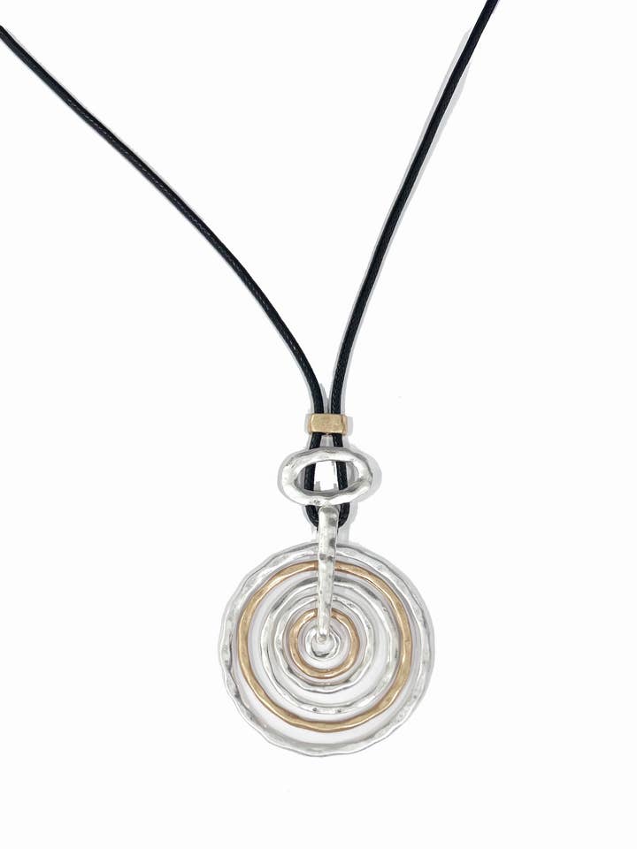 2-tone cirkler vedhæng for engroshandel hos Accessorize Me