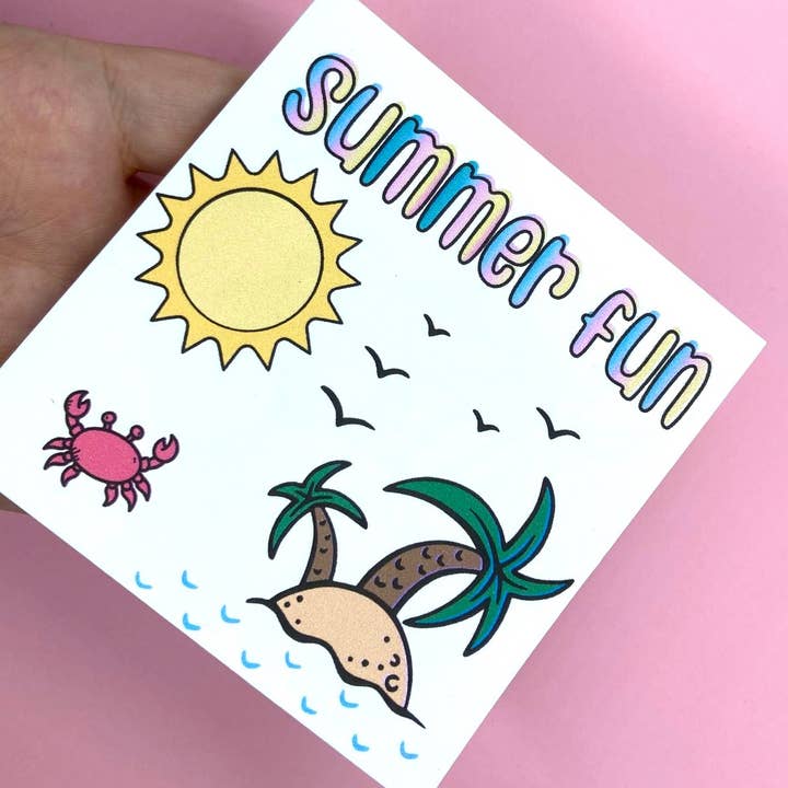Summer - Fun Relaxing - Mini Coloring Book - Kids & Adult for wholesale by Wild & Wicked Designs