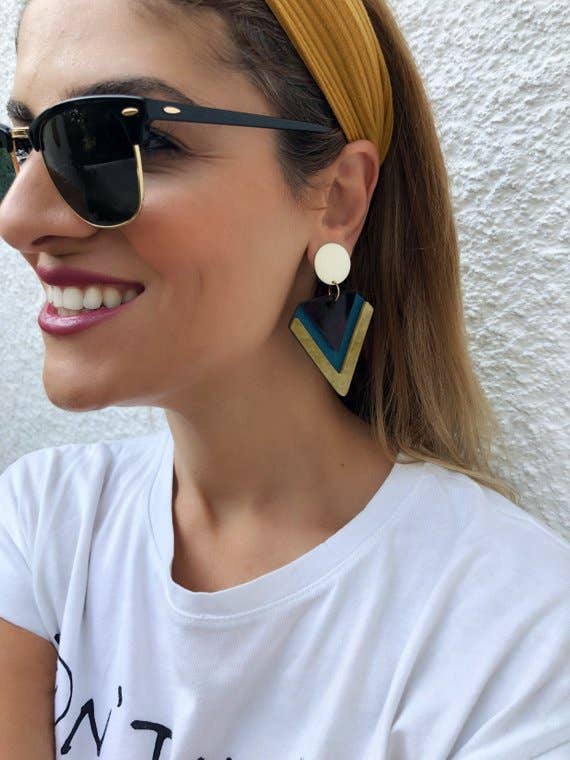 Christina Christi - Wholesale Clip-On Earrings - Clip On Earrings, Triangle Earrings, Geometric Earrings6