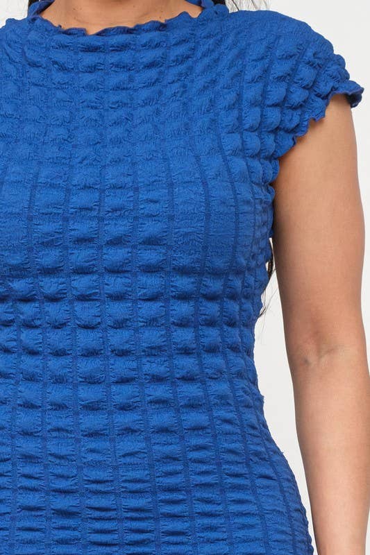 Boswell - Wholesale Dress - Women's - Popcorn Textured No Sleeve Midi Dress9