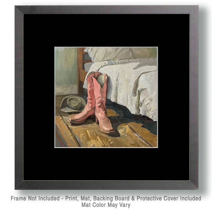 Mowbi - Wholesale Art print - Pink Boots Bedside Art Print1