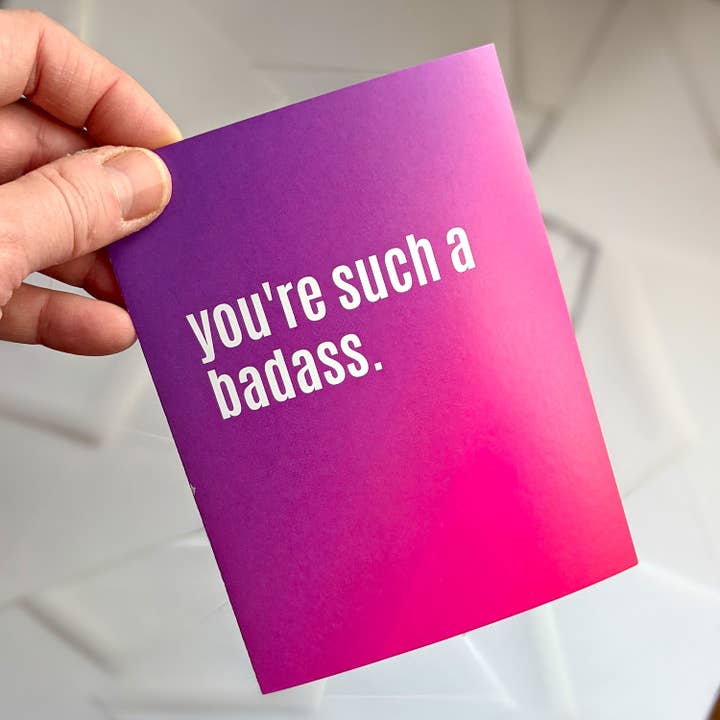 Tarjeta Badass para venta al por mayor de Fox Tail Design and Printing