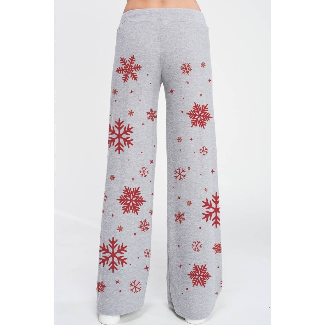 Phil Love - Vendita all'ingrosso Completo top e pantaloni (NON loungewear) - Donna - Set di abbigliamento da salotto in morbida spazzola Snowflake Allover13