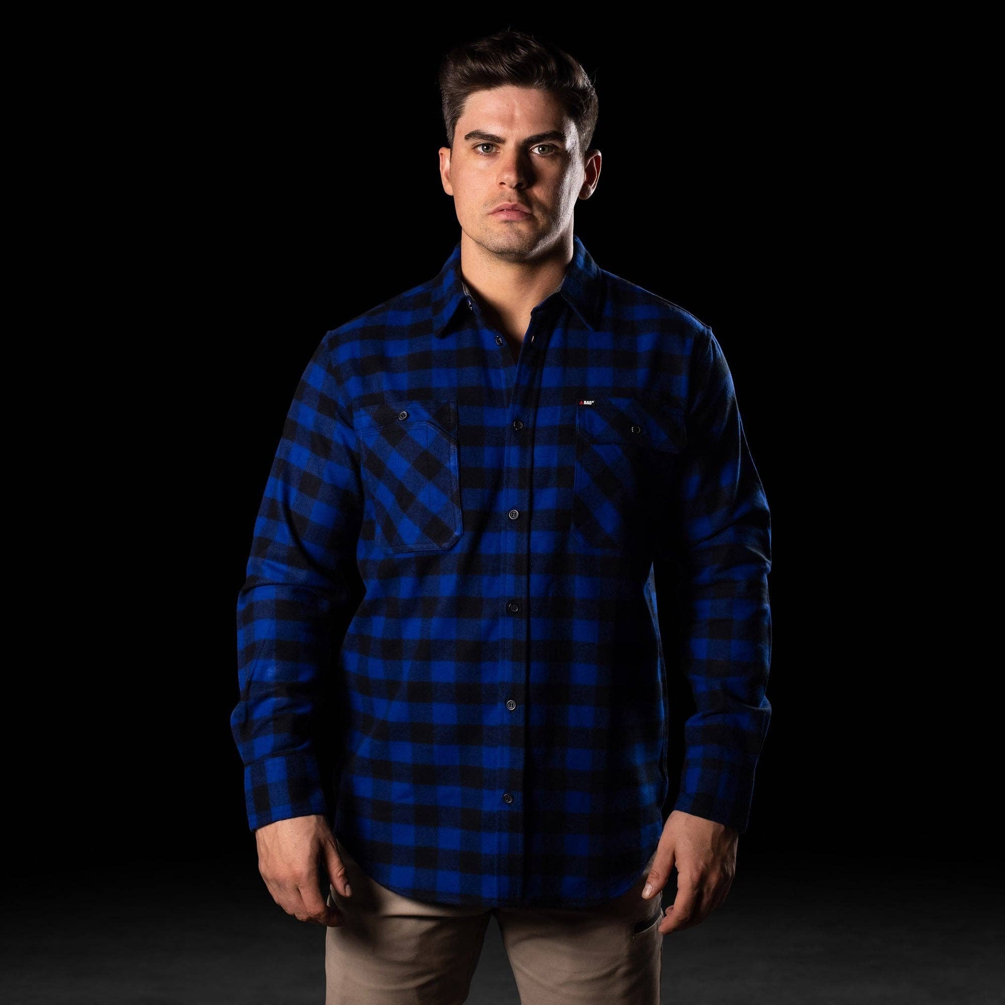 BAD WORKWEAR - Wholesale Button Down Shirt - Men's - BAD® FLANNELETTE CHECK L/S SHIRT8
