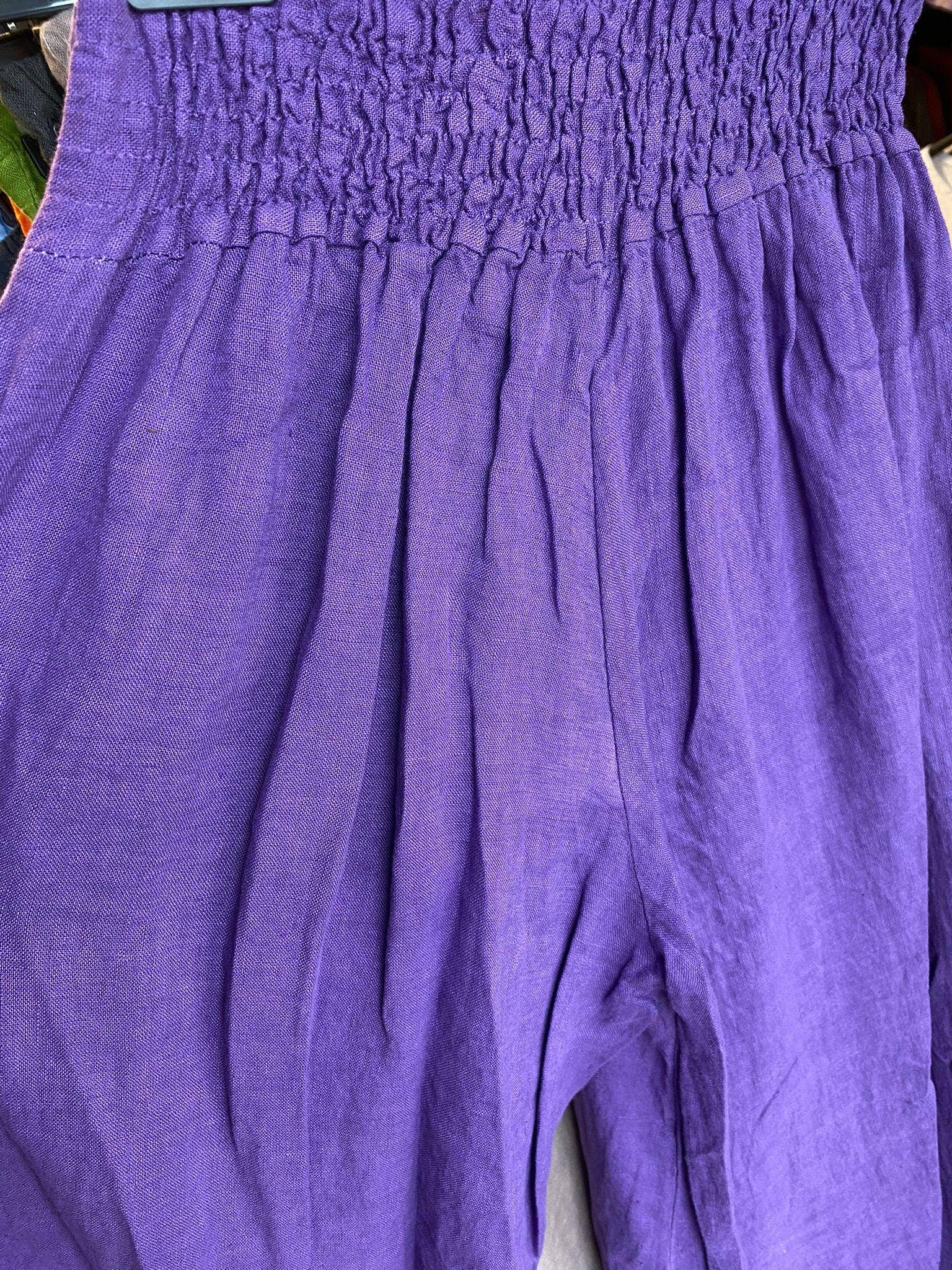 la maison des fibres naturelles - Wholesale Pants - Women's - Flared linen trousers 66031 100%LINEN56