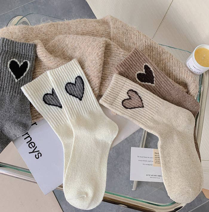 Gohobi （We cover U.S. import duties） - Wholesale Socks - Women's - Gohobi Wool Heart Socks11