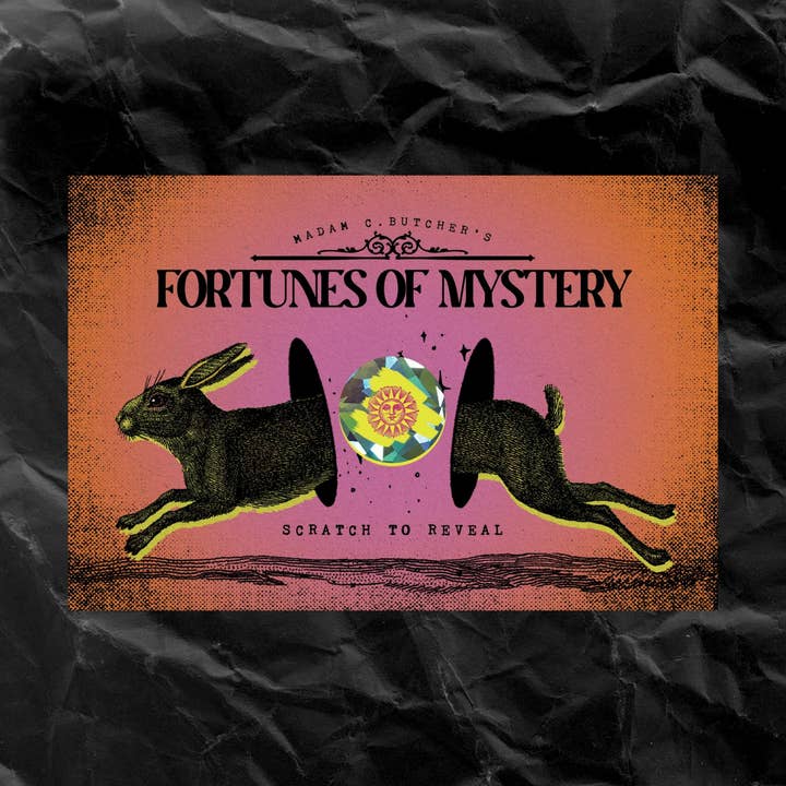 Cosmic Butcher - Wholesale Tarot/Oracle Card - FORTUNES OF MYSTERY Rabbit Scratch Off Fortune Card1