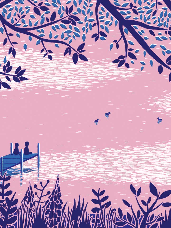 Lake Sunset Postcard for wholesale by Tom Hardwick