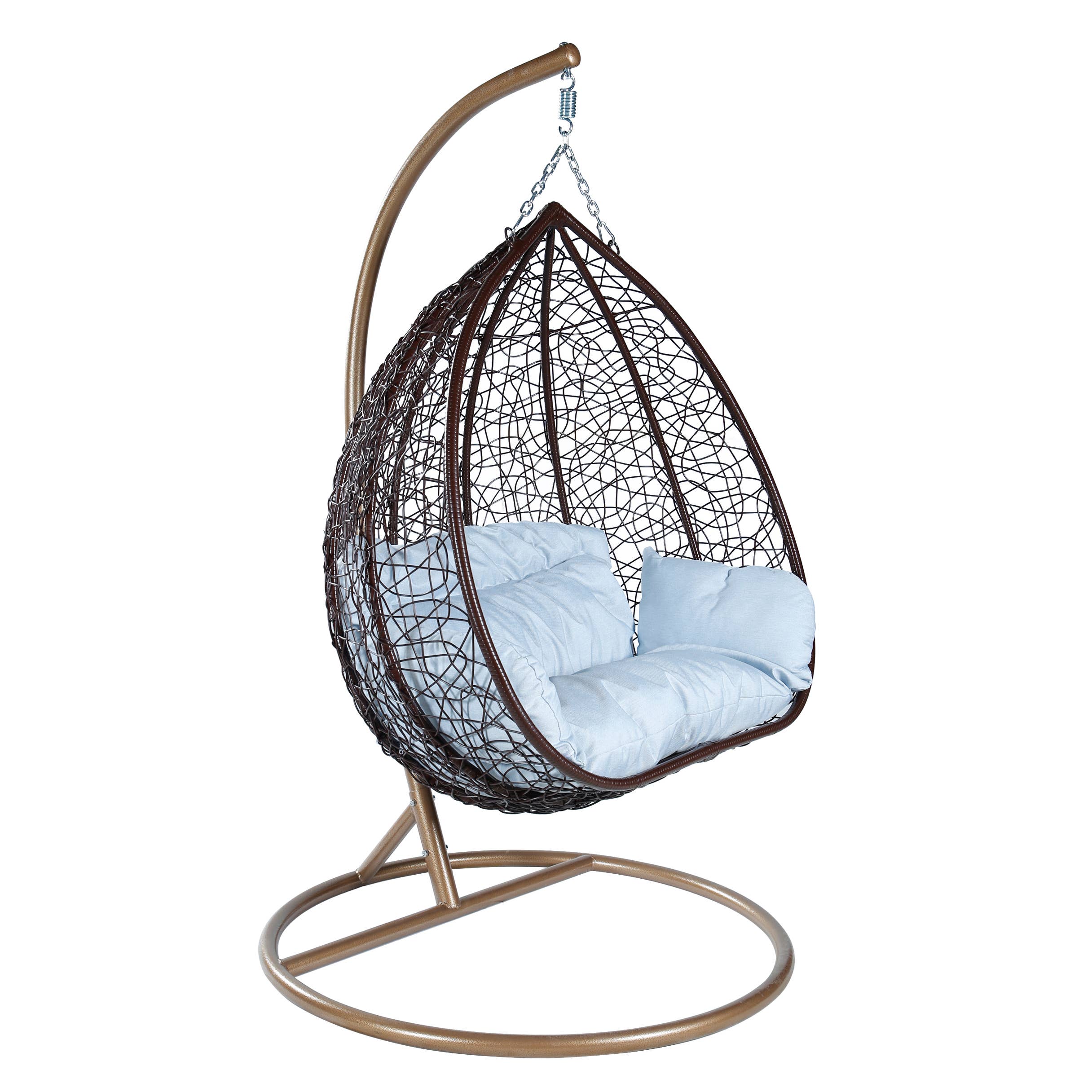 LeisureMod - Wholesale Egg Chair - Recluse Polyethylene Hanging Two-Person Swing Chair13