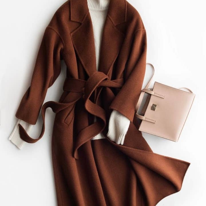 Productseeker – wholesale Coat – Women’s – CT012L Women's Double-sided Coat Wool Fabric1