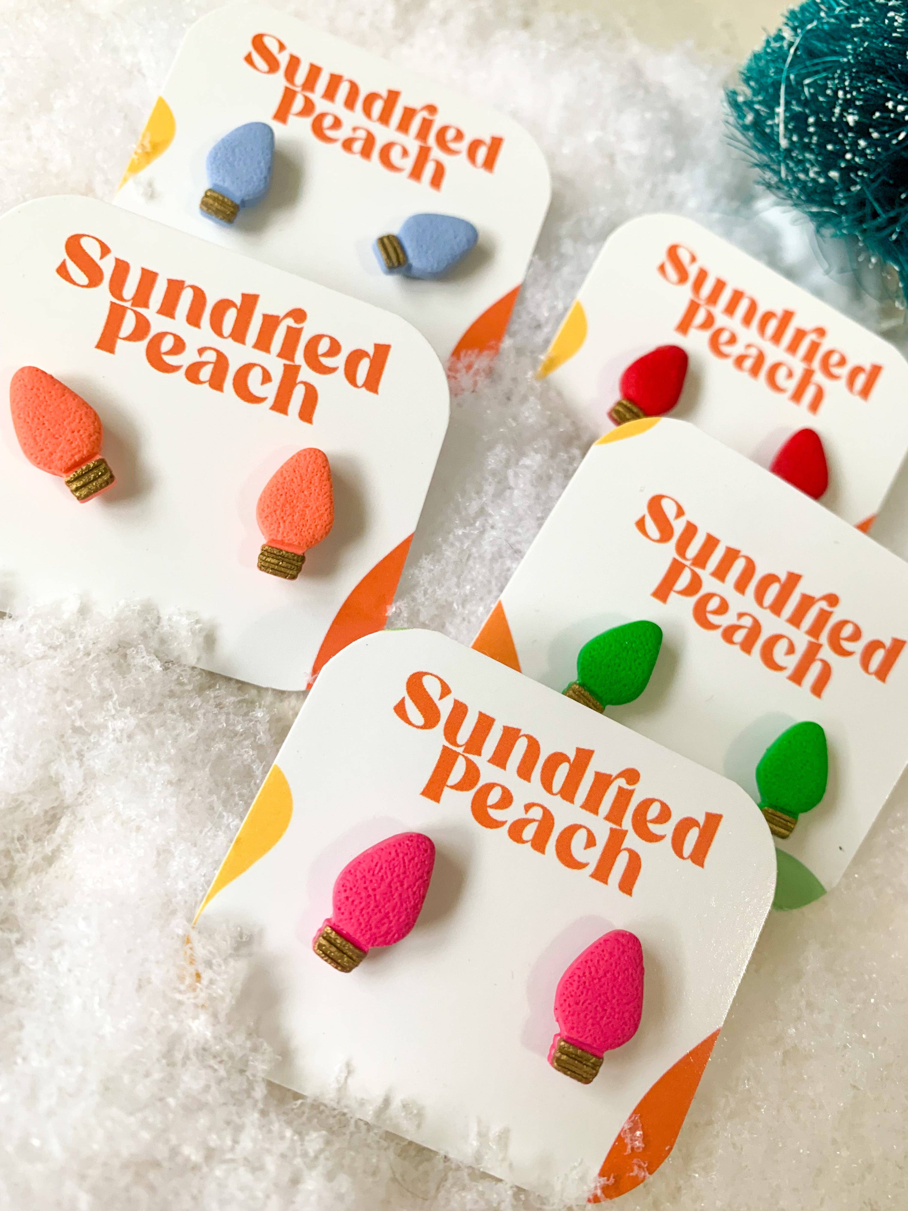 Sundried Peach – wholesale Stud/post earrings – Twinkle Light Studs0