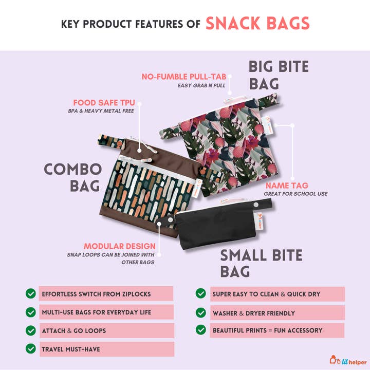 Reusable Sandwich Bag - Big Bite Bag for wholesale by Lil Helper