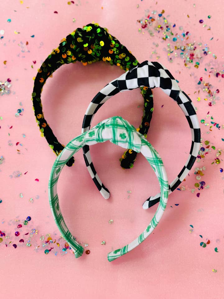 St. Patrick's Day Shamrock & Clover Knotted Headbands #2 for wholesale by Brynnbands