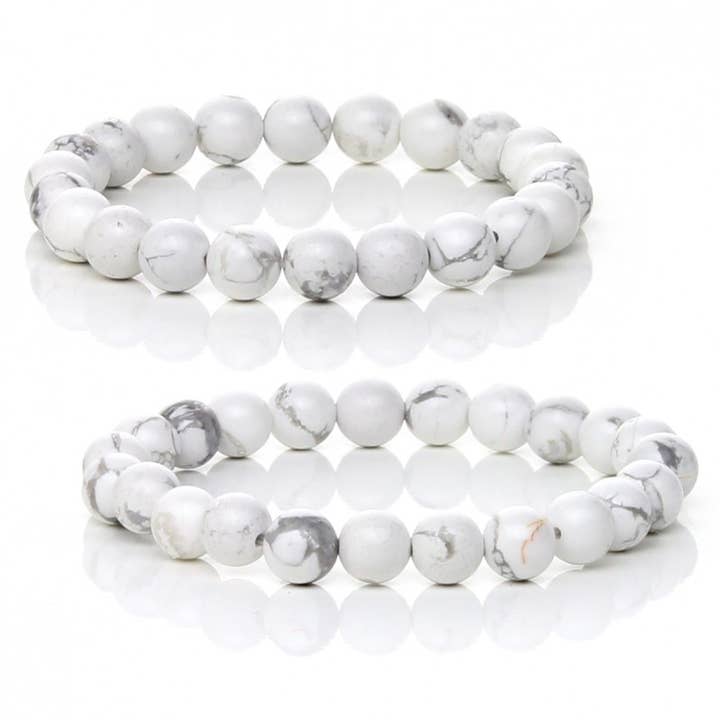UniArt - Vendita all'ingrosso Bracciale a polsino - Bracciale di howlite naturale