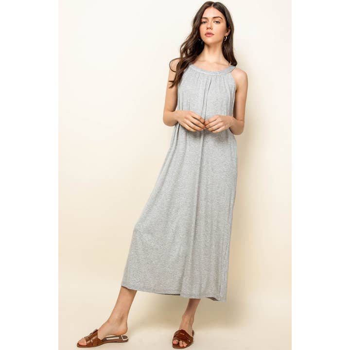 Vestido Midi Halter Com Bolsos por atacado de THML