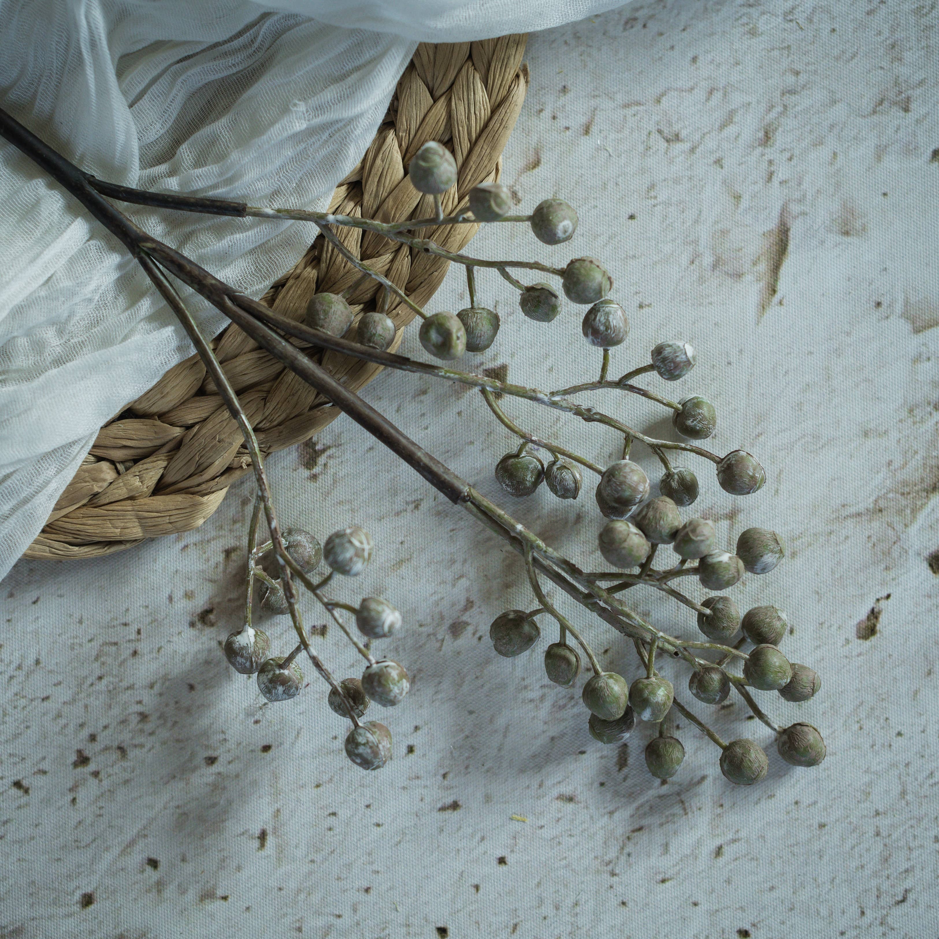 Ragon House – wholesale Artificial plant – 20.5" GREY BERRY BRANCH0