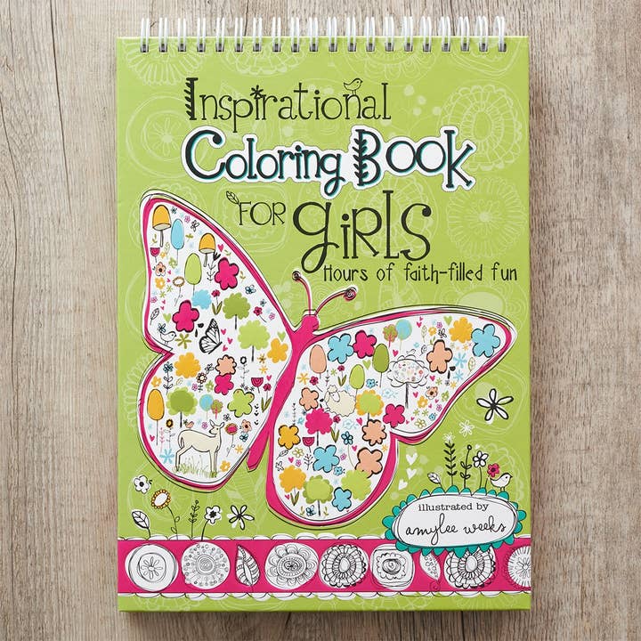 Christian Art Gifts - Wholesale Coloring Book - Kids & Baby - Coloring Book Wirebound Inspirational for Girls
