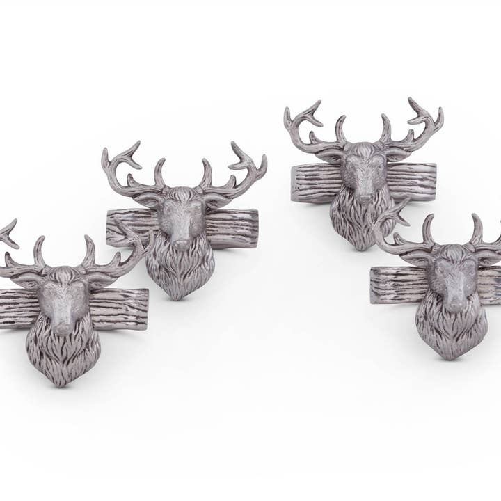 Anneaux de serviette Elk Head pour la vente par Arthur Court