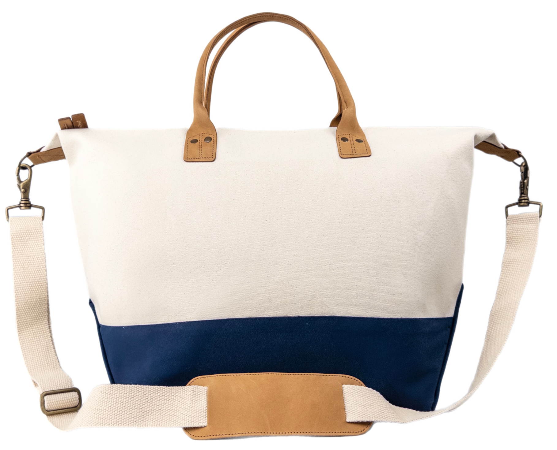 US Bags - Wholesale Weekender Bag - Women's - Premium Weekender Canvas Travel Duffel Bag | Leather Brass9