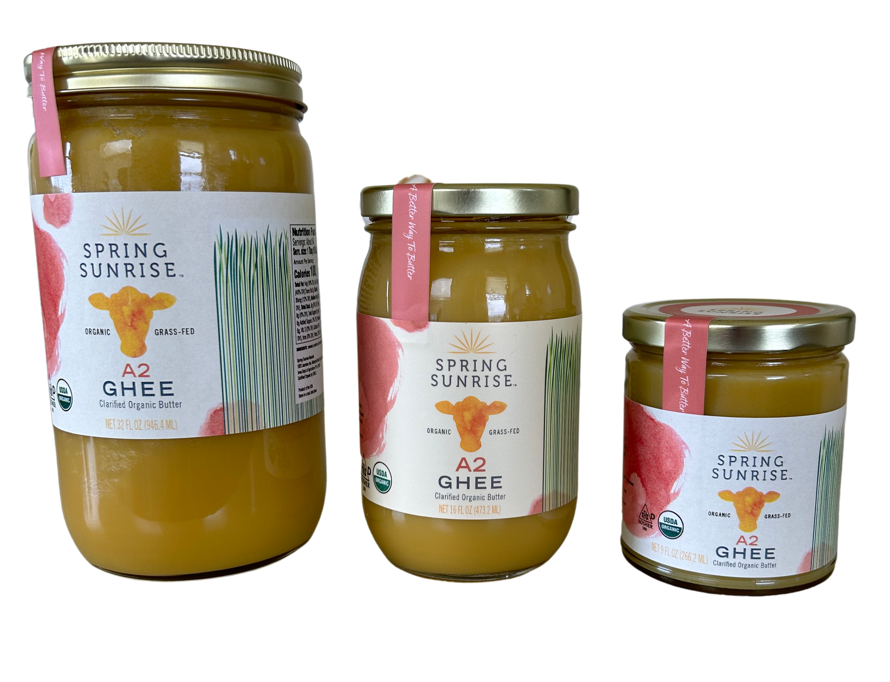 Spring Sunrise Natural Foods - Vendita all'ingrosso Olio da cucina - Ghee biologico A2/A28