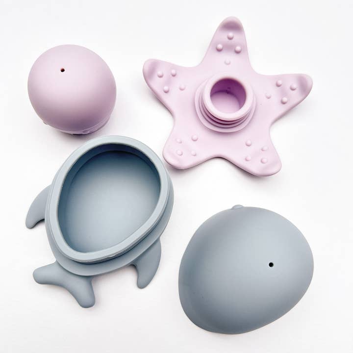 Milk Addict - Wholesale Bath Toy - Baby - Milk Addict Silicone Bath Toy - Whale & Octopus