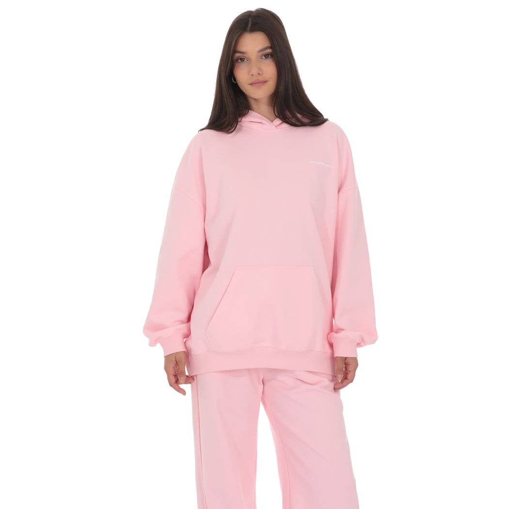 Lucy In The Sky – Engroshandel Kjole - Dame – Oversized Lucy hættetrøje i pink0