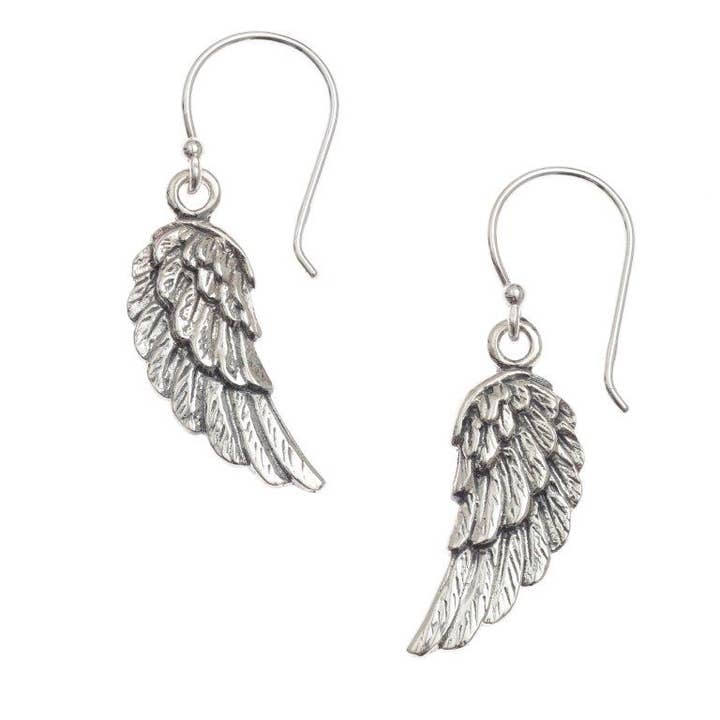 Beautiful Angel Wing Earrings (USA-DDP) for wholesale by Silver Jewellery Cavern Wholesale