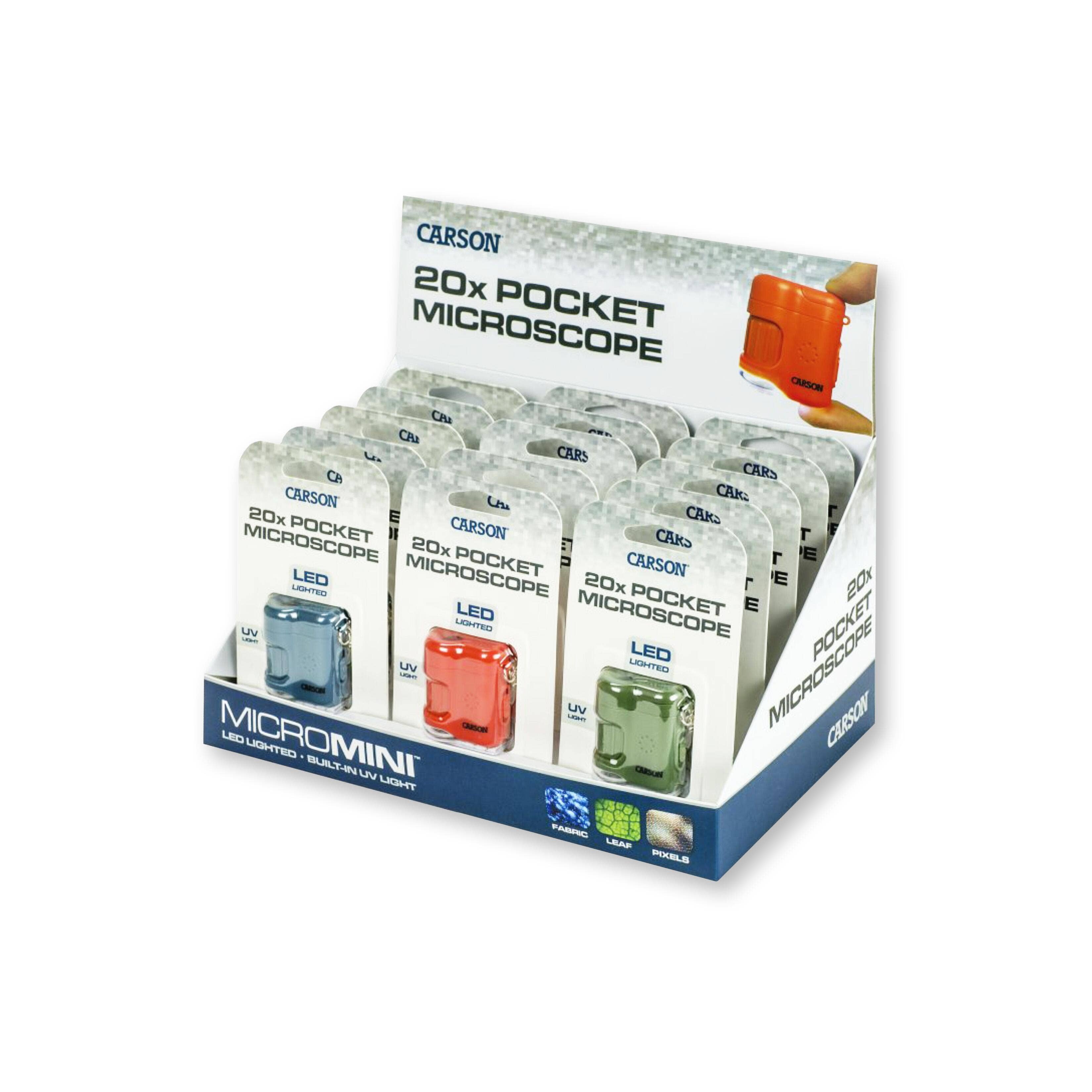 Carson - Wholesale Telescope/Microscope - Kids - MicroMini™ Pocket Microscope Countertop Display 15-pack1