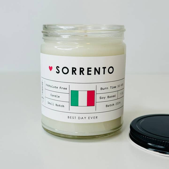 Weiss Sorrento, Italien Kerze für den Großhandel auf Faire1